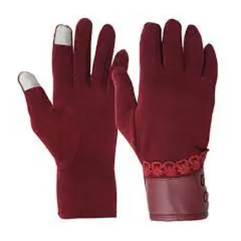 Fabseasons Woolen Winter Gloves With Touchscreen Fingers For Women 